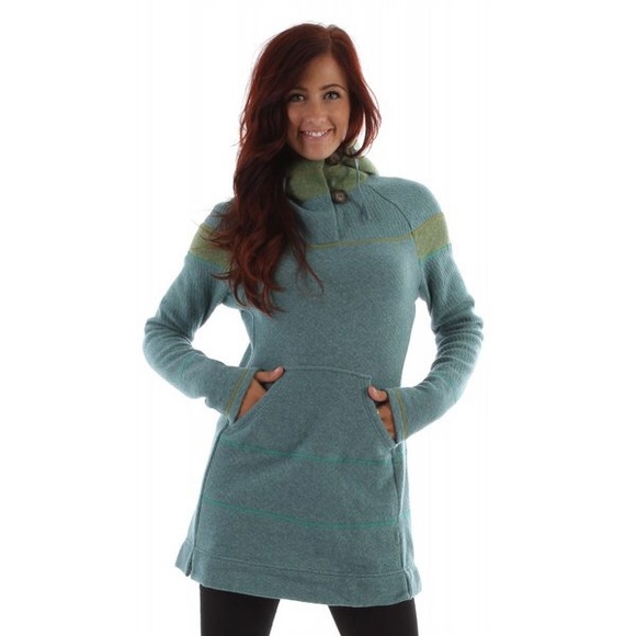 Prana Caitlyn Tunic Hooded Sweater Wool 